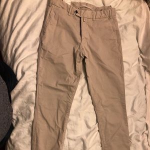 SuitSupply STONE PORTO PLEAT WASHED CHINO